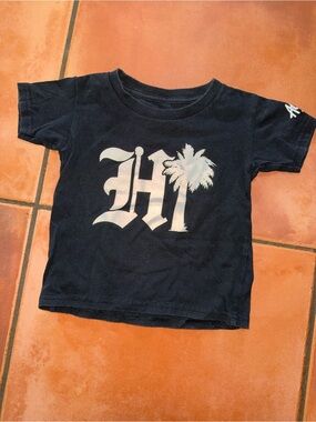 Kids Navy Palm Graphic Tee